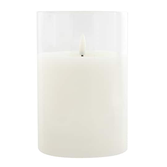 4" x 6" LED Glass Wax Flickering Candle by Ashland